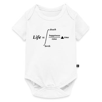 Vie Mort Bonheur Temps naissance - Body à manches courtes Premium Bébé - blanc - Devant