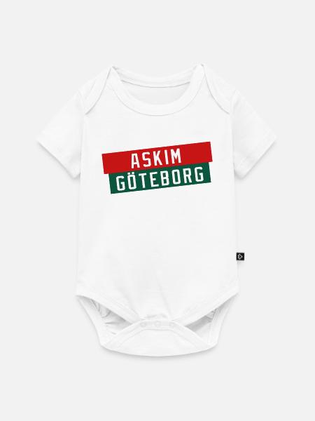 Askim Göteborg Farbblock-Logo - Baby Premium Kurzarmbody - Weiß