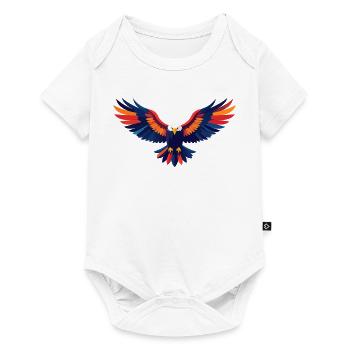 Colorful Eagle Flight Eagle Outstretched Wings Motif - Baby Premium short-sleeve bodysuit - white - Front