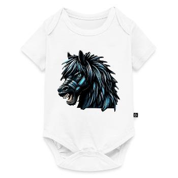 Pferd - Baby Premium Kurzarmbody - Weiß - Vorne