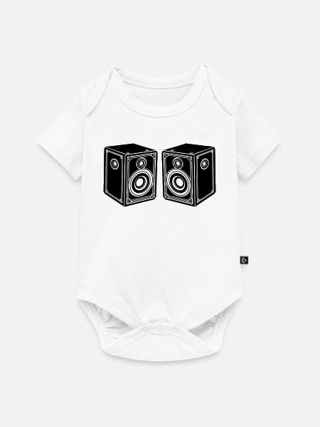Audiolautsprecher - Baby Premium Kurzarmbody - Weiß