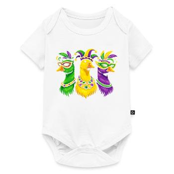 Carnival trio of masked birds - Baby Premium short-sleeve bodysuit - white - Front