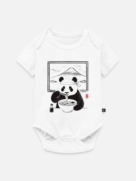 Ramen Panda - Baby Premium Kurzarmbody - Weiß