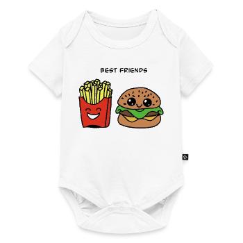 Best Friends: Burger & Fries Duo - Baby Premium short-sleeve bodysuit - white - Front