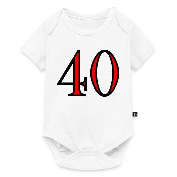 40. 40 ANS. 40e ANNIVERSAIRE. ANNIVERSAIRE 40 ANS. - Body à manches courtes Premium Bébé - blanc - Devant