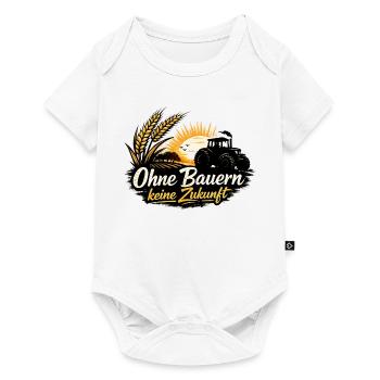 No future without farmers-agriculture-tractor - Baby Premium short-sleeve bodysuit - white - Front