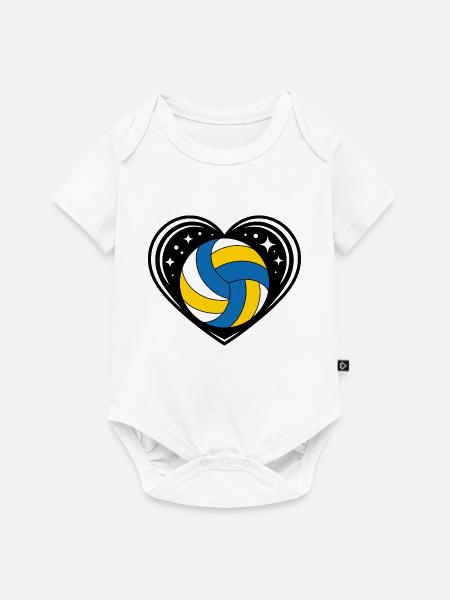 Volleyball Galaxy - Baby Premium Kurzarmbody - Weiß