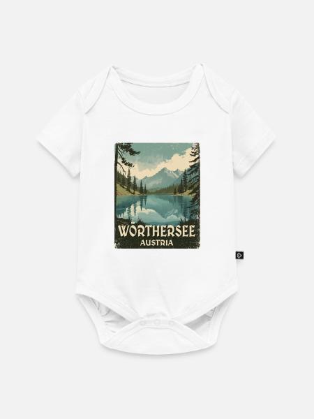 Wörthersee - Baby Premium Kurzarmbody - Weiß