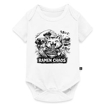 Ramen Nudeln Katzenliebhaber Retro Kawaii Katzen - Baby Premium Kurzarmbody - Weiß - Vorne