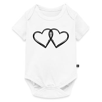 Mariage en couple Hearts - Body à manches courtes Premium Bébé - blanc - Devant