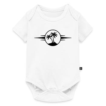 Island Palm Tree Icon - Baby Premium short-sleeve bodysuit - white - Front