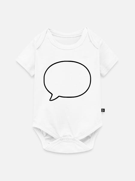 Sprechblase Comic selbst gestalten personalisieren - Baby Premium Kurzarmbody - Weiß