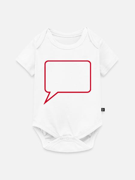 Sprechblase_Comic_rot2 - Baby Premium Kurzarmbody - Weiß
