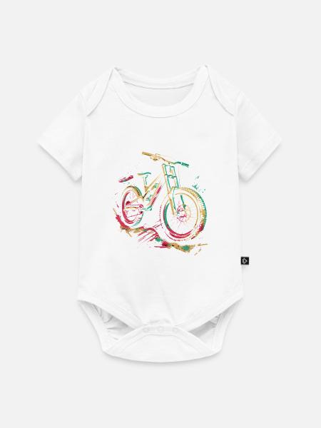 Mountainbiking Retro - Baby Premium Kurzarmbody - Weiß
