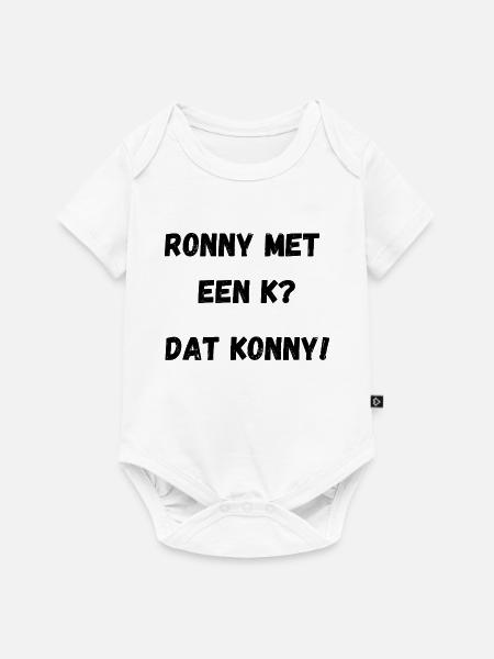 Ronny mit einem K - Baby Premium Kurzarmbody - Weiß