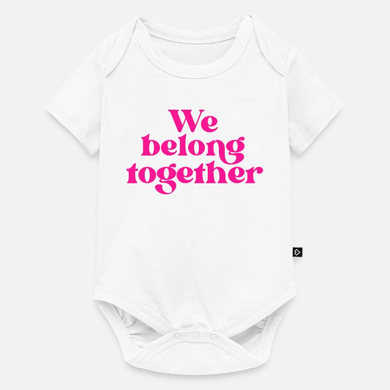 Nous sommes faits pour être ensemble Magenta Typographe - Body à manches courtes Premium Bébé - blanc