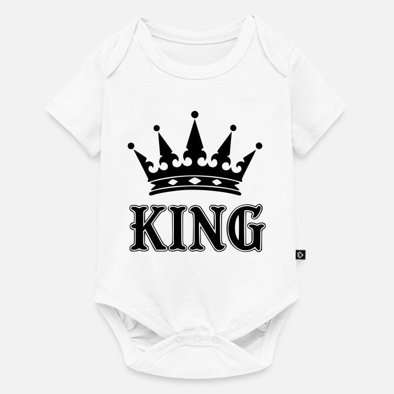 Couronne king - Body à manches courtes Premium Bébé - blanc