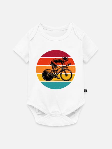 Ein Must Have für echte Rennrad - Baby Premium Kurzarmbody - Weiß