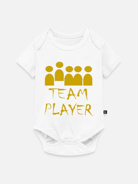 Teamspieler Silhouette  - Baby Premium Kurzarmbody - Weiß