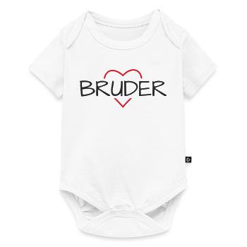 Brother Heart Gift Birthday - Baby Premium short-sleeve bodysuit - white - Front
