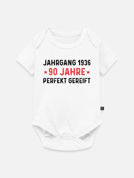 Jahrgang 1936 – 90 Jahre perfekt gereift - Baby Premium Kurzarmbody - Weiß
