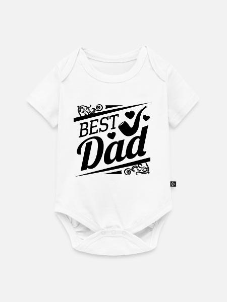 Papa, bester Papa, Vatertag - Baby Premium Kurzarmbody - Weiß