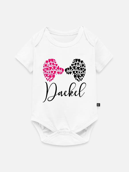 Dackel Hunde Liebe - Baby Premium Kurzarmbody - Weiß