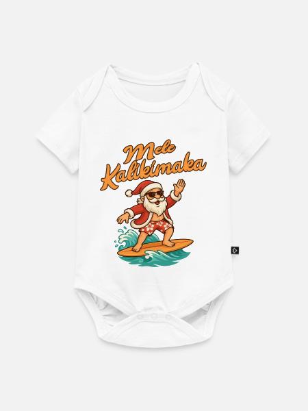 Mele Kalikimaka - Frohe Weihnachten Hawaii - Baby Premium Kurzarmbody - Weiß