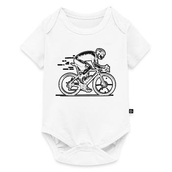 Motif emblématique du vélo de route - Body à manches courtes Premium Bébé - blanc - Devant