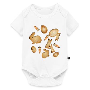 Easter Cookie Cookie Motifs Set with Bunny & Egg - Baby Premium short-sleeve bodysuit - white - Front