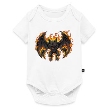 Bat on fire - Baby Premium short-sleeve bodysuit - white - Front