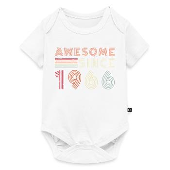 Design anniversaire de Retro Lines 1966 - Body à manches courtes Premium Bébé - blanc - Devant