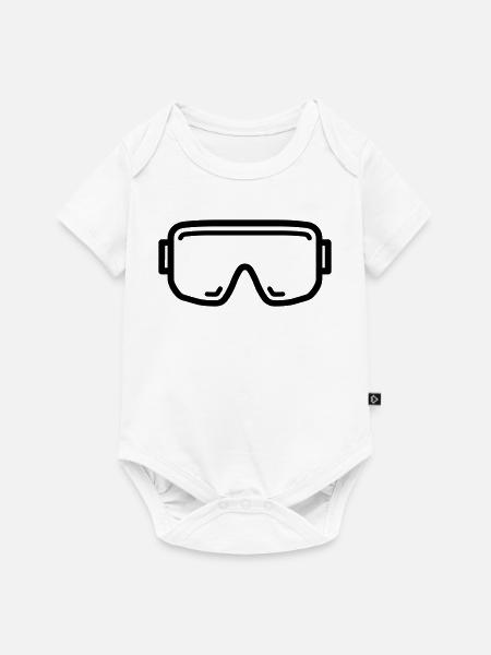 Schutzbrille - Baby Premium Kurzarmbody - Weiß