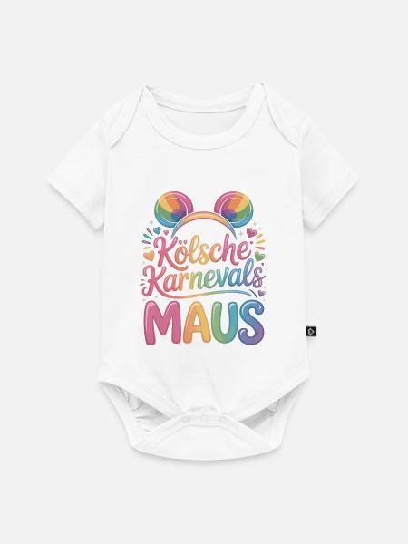 Kölsche Karnevalsmaus Karneval Köln Kölner Maus - Baby Premium Kurzarmbody - Weiß