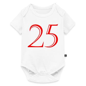 25. 25 ANS. 25e ANNIVERSAIRE. ANNIVERSAIRE 25 ANS. - Body à manches courtes Premium Bébé - blanc - Devant