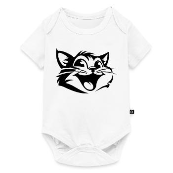 Chat Rieur | Funny Cats T-Shirt - Body à manches courtes Premium Bébé - blanc - Devant