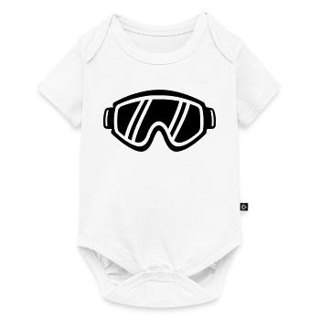 Ski goggles - Baby Premium short-sleeve bodysuit - white - Front