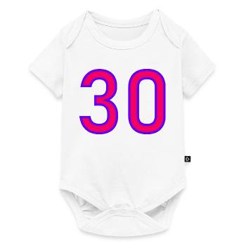 30. 30 ANS. 30e ANNIVERSAIRE. ANNIVERSAIRE 30 ANS. - Body à manches courtes Premium Bébé - blanc - Devant