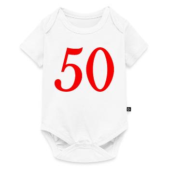 50. 50 YEARS. 50th ANNIVERSARY. 50 YEARS ANNIVERSARY. - Baby Premium short-sleeve bodysuit - white - Front