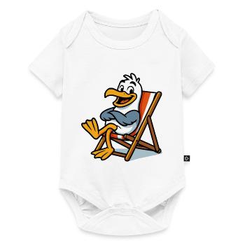 Lounge seagull on the beach - Baby Premium short-sleeve bodysuit - white - Front