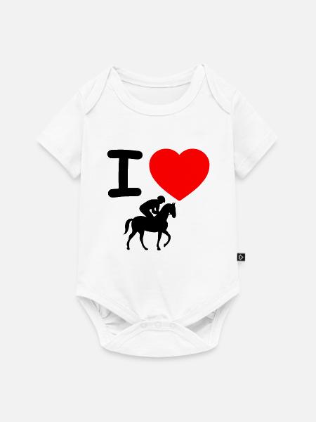 Pferde - Baby Premium Kurzarmbody - Weiß