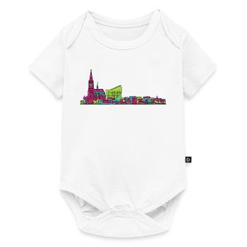 Strasbourg City Skyline Cathedral Line Art - Baby Premium short-sleeve bodysuit - white - Front