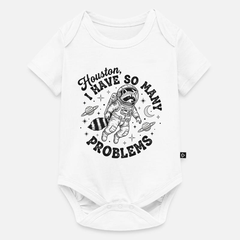 Problèmes de raton laveur spatial à Houston - Body à manches courtes Premium Bébé - blanc