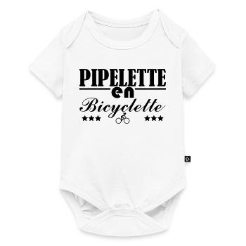 Pipelette en bicyclette - Body à manches courtes Premium Bébé - blanc - Devant