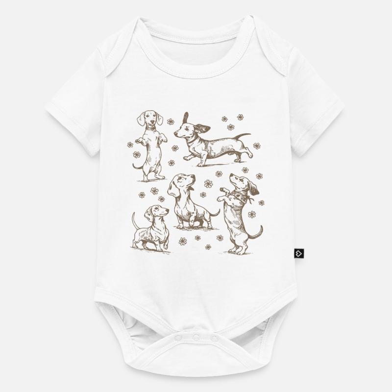 Dackel Dackelhunde Dackel Hund Dackel Dackel - Baby Premium Kurzarmbody - Weiß