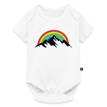 Berg Regenbogen Natur - Baby Premium Kurzarmbody - Weiß - Vorne