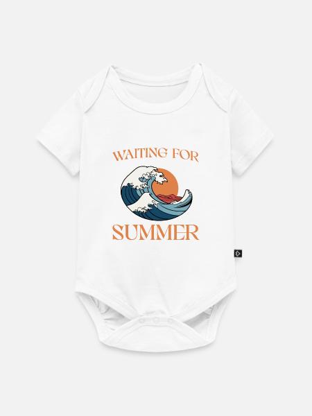 Waiting For Summer - Baby Premium Kurzarmbody - Weiß