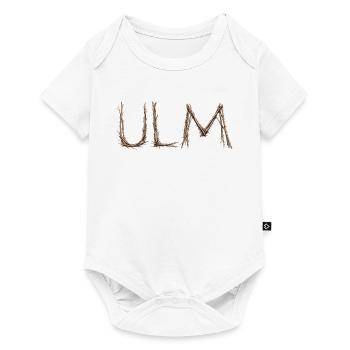 ULM lettering with twigs laid by the sparrow - Baby Premium short-sleeve bodysuit - white - Front