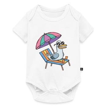 Möwe macht Urlaub - Baby Premium short-sleeve bodysuit - white - Front