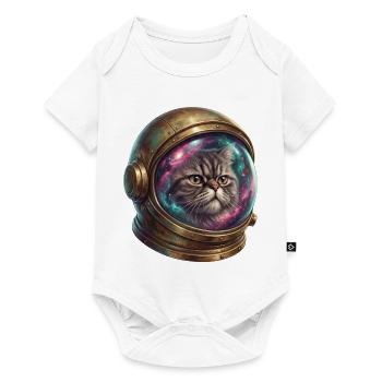 Cat astronaut in space helmet - Baby Premium short-sleeve bodysuit - white - Front